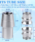 Heavy Duty 3/4 Inch Chromoly Heim Joint Rod End With Lock Nut For Panhard Suspension, 1.25" OD tube size specifications.