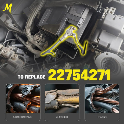 Plug And Play Negative Battery Cable Replacement For 2009 To 2016 Cruze Orlando Verano OE 22754271, engine bay view