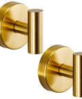 Brushed gold finish suction cup hooks for shower and kitchen no drill mounting, heavy duty 11lb capacity for glass, tile, and steel surfaces.