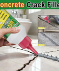 Heavy Hitter Concrete Crack Filler Water Based Sealer applied to a crack in tile, showing before and after results.
