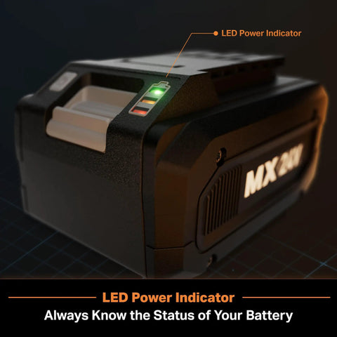 4.0Ah 24V And 48V Cordless Battery For LawnMaster And Vacmaster Tools With LED Power Indicator, Hassle Free Recharge Without Capacity Loss