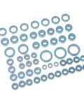 55 Piece RC Car Ball Bearings Kit With Double Rubber Seal Deep Groove Dope Upgrade For 1/10 Scale RC Crawlers, Durable Replacements, Easy Install, Improves Smooth Steering, Durability, And Overall Performance. 55 steel bearings