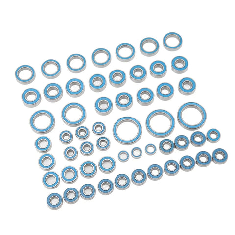 55 Piece RC Car Ball Bearings Kit With Double Rubber Seal Deep Groove Dope Upgrade For 1/10 Scale RC Crawlers, Durable Replacements, Easy Install, Improves Smooth Steering, Durability, And Overall Performance. 55 steel bearings