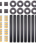 Straight Up Heavy Duty Industrial Pipe Table Legs Four Piece Twenty Six Inch Tall One Inch Diameter Sturdy Steel Frame Kit with fittings and screws.