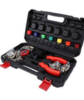 Rivet Nut Tool Set 13 Inch Heavy Duty Carbon Steel Kit for metal, plastic, auto, marine, furniture and industrial projects in black case.