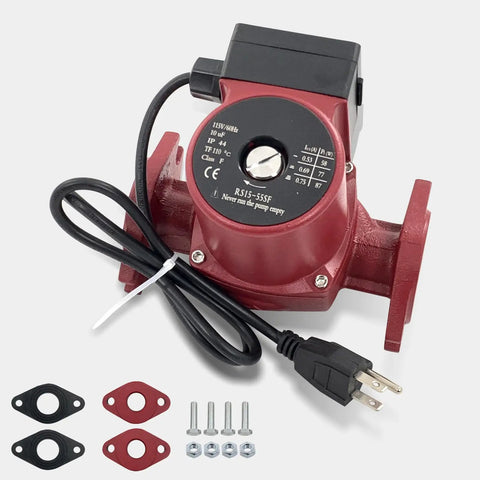 Three Speed Circulator Pump For Hot Water Hydronic Heating, One Twelfth Hp Flow Control Valve, includes gaskets and screws.