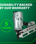 Top Shelf Pneumatic Framing Nailer With Smooth Operator Depth Tweaks And Heavy Duty Aluminum Magazine for snag free shooting.