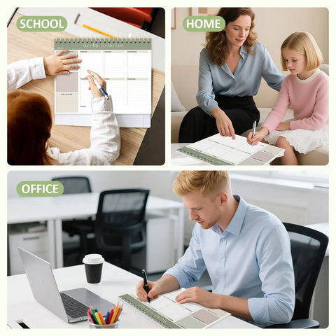 Undated Weekly To Do List Notepad 52 Large 8.5x11 Sheets Landscape Planner for Home Office School.