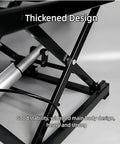 Close-up of Slick Performance Electric Scissor Lift Table's thickened steel design, showcasing stability and strength.
