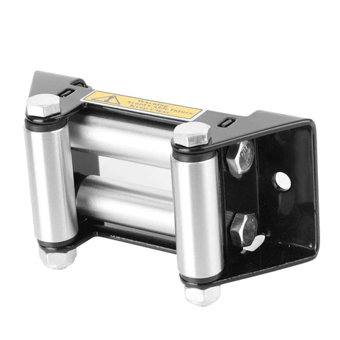 10 Inch Heavy Duty Winch Cable Roller Fairlead For Side By Side Vehicles 125mm Bolt Hole Distance Durable Iron Construction