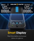 LCD display of Lithium UPS Battery Backup And Surge Protector 1000VA 600W Sinewave System with LiFePO4 Battery.