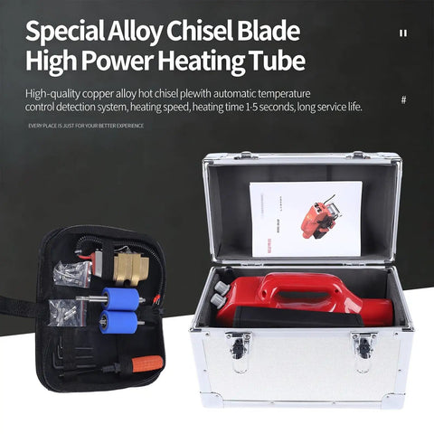 Tough As Nails Pro Grade Hot Wedge Plastic Welder For Pond Liners And HDPE Geomembrane Sealing With 1100W Crawling Rig, tools in case.