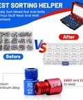 Detachable Thread Checker Kit For SAE And Metric Bolts Nuts And Screws 50 Piece Gauge Set For Quick Size ID Comparison