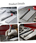 Soapstone Marking Pencil With Aluminum Holder For Welding Supplies, showing pencil and refills on metal surface