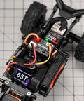 MB100 Nano Brushed ESC 15A For SCX24 SCX30 RC Crawlers, 1/24 1/30 1/32 Scale, IP67 Waterproof, Linear Throttle With Drag Brake Adjustable Via AUX, No App Support, Not For 370 Motors, installed on 1/24 RC crawler with 030 brushed motor