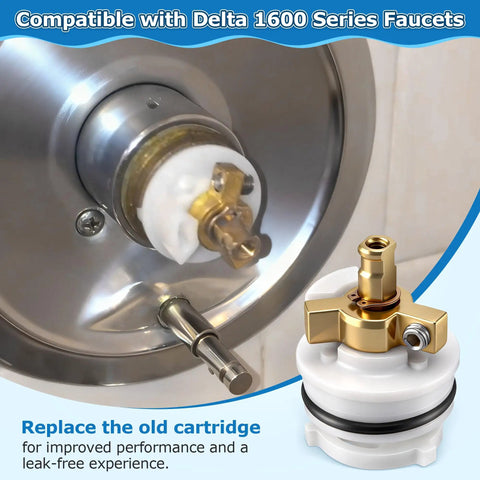 Faucet Handle With Stem Unit And Seats Kit For Delta H71 RP1991 And 1600 Series Faucets Replacement Shower Knob And Cartridge