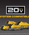 Four DEWALT 20V battery packs including 5Ah and 8Ah models, showcasing compatibility with Built Tough Brushless Cordless Hammer Drill 20V Max 1/2 Inch High Torque Workhorse Battery Not Included Heavy Duty Power Tool For Concrete Wood And Metal Big Jobs Ready To Rock Total Gamechanger Dcd1007b.