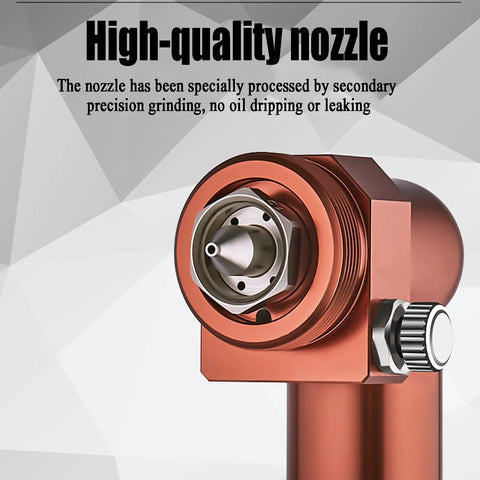 Heavy Duty Extension Pole Spray Gun With Pressure Feed Paint Sprayer And Adjustable Nozzle showing high-quality steel nozzle details
