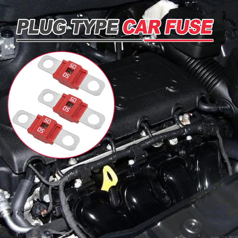 Built Like A Tank 50 Amp Midi Fuse Bolt On Kit For Universal Cars Trucks And Golf Carts High Current Zinc Terminal Harness that includes three fuses in engine.
