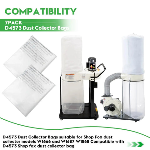 Heavy Duty Dust Collector Bag Thickened 19x33 Inches 5 Mil For Industrial Shop Vac Systems with compatibility details