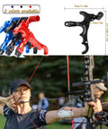 360 Degree Rotatable Thumb Bow Release For Compound Bow Archery Release Trigger With Automatic Jaw Closure 4 Finger Black