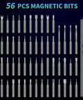 62 In 1 All In One Electric Screwdriver Kit With Mixed Power And Cordless Design Rechargeable Battery Shadowless LED Lights Precision Bits