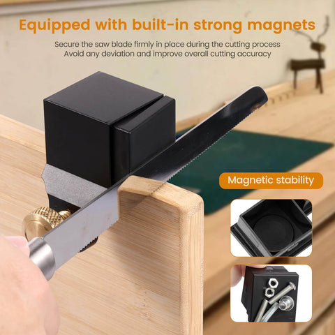 Aluminum Alloy Dovetail Jig Marker Gauge With Eight Modules, Magnetic Woodworking Marking Tool, Precise Hand Saw Guide for 45 and 90 Degree Cuts