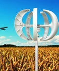 600W Lantern Type Vertical Wind Turbine With 5 Nylon Blades for Marine Boats and Solar Hybrid Street Lighting, 24V System