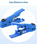 Two Pack Tough As Nails Wire Strippers For Thick Wires With Adjustable Blade For 8 To 16 AWG Cables Cutter Included