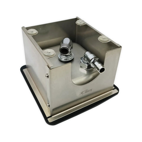 Steam Pitcher Rinser For Glassware And Barware Stainless Steel Countertop Cleaner With Dope Powerful Spray, side view