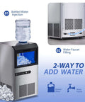 High Efficiency Under Counter Ice Maker, 120 Lbs Per Day, Stainless Steel, 45 Ice Cubes Per Cycle, Dual Water Inlet Modes