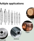 Pro Grade 7 Piece Center Drill Bit Set M2 HSS With 60 Degree Countersink For Lathe Metal Woodworking Sizes 1.0 1.5 2.0 2.5 3.0 4.0 5.0 Mm Durable Construction For Long Lifespan Ideal For Metalworking Woodworking And Brass Great For Lathes