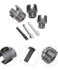 ABOOFAN 3 Pc Pipe Threader Tool Kit heavy-duty steel cutters for electric drill, efficient threading for plumbing and electrical work.