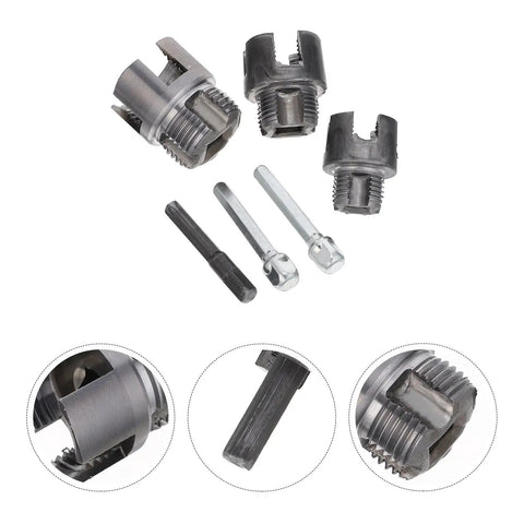 ABOOFAN 3 Pc Pipe Threader Tool Kit heavy-duty steel cutters for electric drill, efficient threading for plumbing and electrical work.