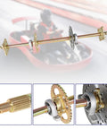 32 Inch Go Kart Rear Axle Assembly Kit With Shaft Hub And Chain Brake 815mm Length Beefed Up Heavy Duty Metal Axles