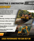 Industrial and construction equipment featuring excavators and loaders for heavy-duty maintenance.