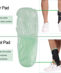 Air Gel Ankle Brace With Stirrup Support for Upright Stability and Quick Relief, showing foam and gel pads for injury protection