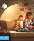 Cordless Rechargeable LED Wall Sconces 2 Pack With Magnetic Touch Dimmer And Remote 360 Degree Rotating Wall Lights illuminating family