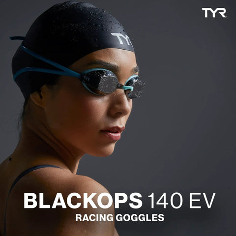 Blackops Ev Mirrored Racing Swim Goggles For Adults And Competitive Swimmers Packing Top Shelf Anti Fog Tech UV Blocking Tinted Lenses Low Profile Aerodynamic Frame Crisp Visibility Smooth Drag Minus Black Smoke Colorway
