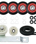 Dryer Repair Kit With W10837240 Idler Pulley for Whirlpool Maytag Admiral Kenmore Bravos Duet Dryers, includes rollers and belt
