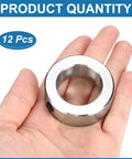 12 Pack Hollow Shaft Collars With Set Screws One And One Eighth Inch Bore One And Three Fourths Inch Outer Diameter Five Eighths Inch Thick Zinc Plated Carbon Steel Lightweight Lock Collar Clamp For Axles.