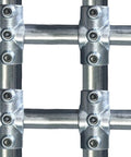 Half Inch Galvanized Steel Cross Socket 4 Way Pipe Fitting DN15 For Industrial DIY Projects grid pattern installation
