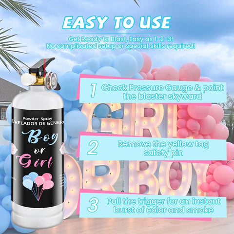 Straight Up Perfect For Your Big Day This Two Pack Of Pink Powder Fire Extinguisher Props Hits Different At Any Gender Reveal Party Giving You That Main Character Baby Girl Announcement Vibe Fo Sho