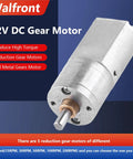 12V DC Geared Motor With 100 RPM Metal Reduction For DIY Toys, RC Cars And Robots, High Torque Electric Drive Motor