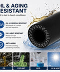 Solid Half Inch Silicone Hose End Plugs With Snug Quick Snap Clips For Vacuum Coolant Water Lines, black, oil and UV resistant, shown in water.