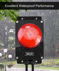 Heavy Duty Sump Pump Alarm High Water Level Alert 110dB IP67 Waterproof For Indoor Outdoor Use Loud Flood Warning With Red LED Indicator Easy Mount Durable Alarm System For Basement Protection, red LED, outdoor rain