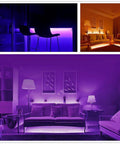 Multicolor Battery Powered LED Strip Lights With Remote Control for indoor decor, purple lighting under tables and sofas