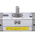 Front view of Pneumatic Rotary Actuator With Alloy Body And Double Sealing For Heavy Duty Performance Aluminum Rack Type Swing Air Cylinder, Model CDRA1BS32-180