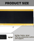 Heavy Duty Anti Fatigue Floor Mat 2 By 7 Feet Extra Thick Fifteen Sixteenths Inch Diamond Plate Standing Pad For Kitchen Workshop And Garage Relieves Leg And Back Pain Anti Static Durable Rubber Mat