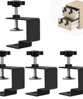 4 Piece Drawer Front Installation Clamps Set Adjustable Drawer Fixing Clips Cabinet Jig C Clamps For Woodworking Durable Quick Fitting Drawer Front Mounting Tool Pro Kit Black